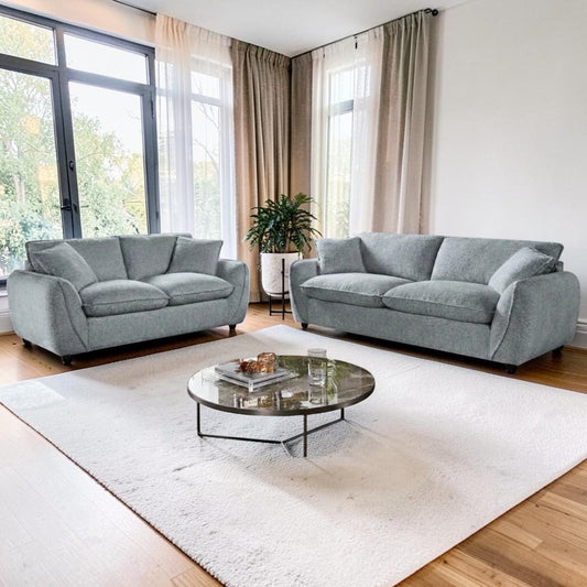 Zuno 3+2 Grey Sofa Set