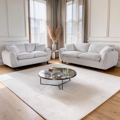 Zuno 3+2 Beige Sofa Set