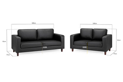 Sierra Sofa Black 3+2 Set