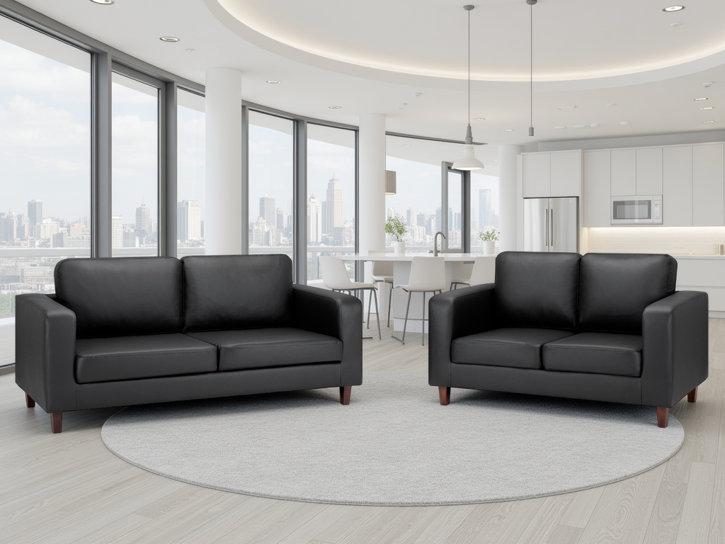 Sierra Sofa Black 3+2 Set
