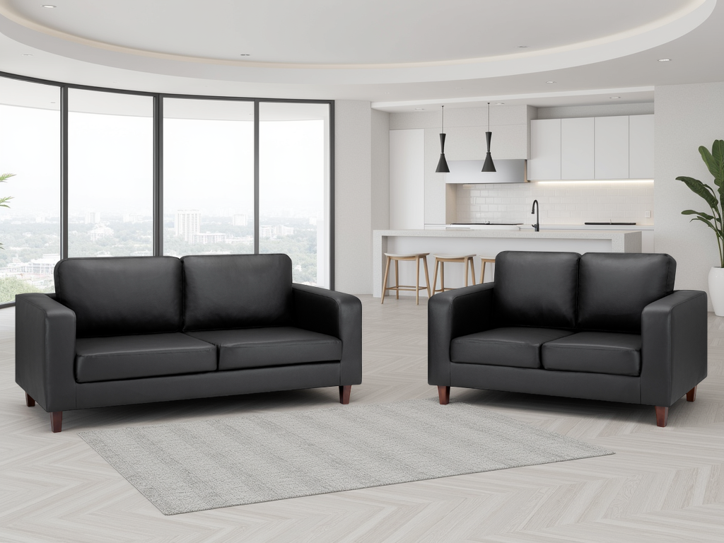 Sierra Sofa Black 3+2 Set