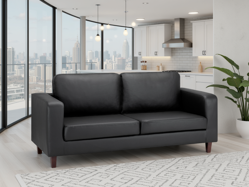 Sierra Sofa Black 3 Seater