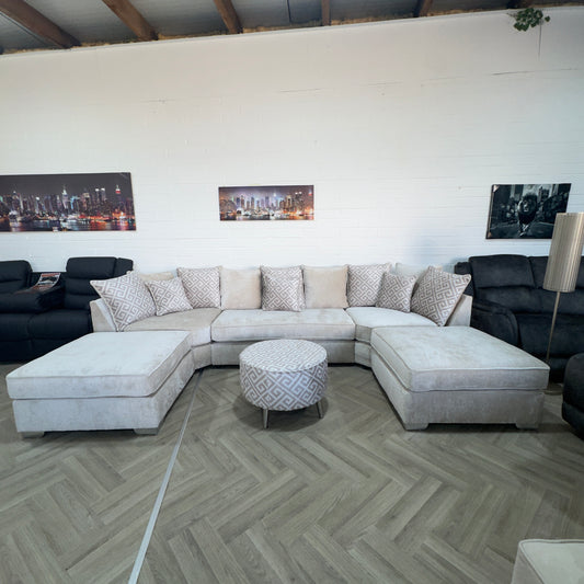Monaco Large Beige U-Shape Sofa