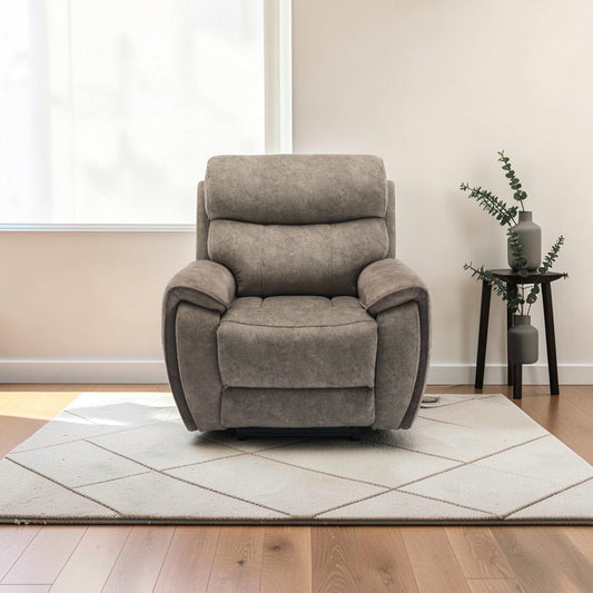 Amber Taupe Power Recliner Chair