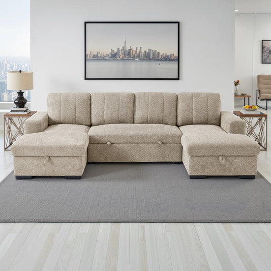 Arven Sofabed Beige U Shape Corner