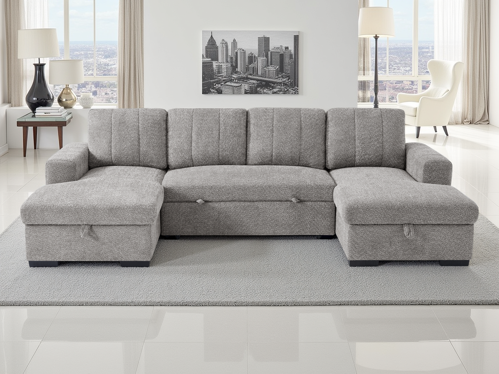 Arven Sofabed Grey U Shape Corner