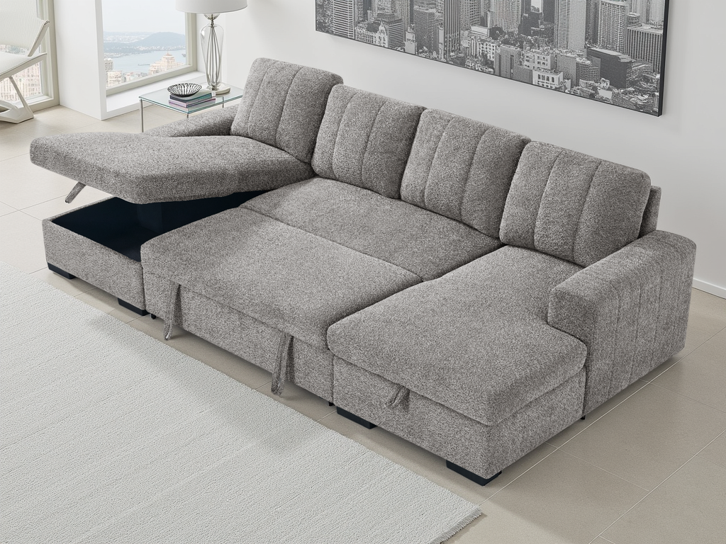 Arven Sofabed Grey U Shape Corner