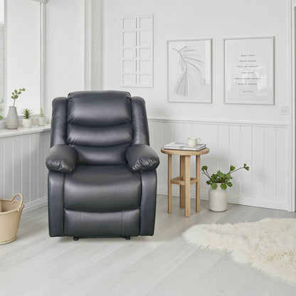 Cavello Manual Recliner Sofa Black Armchair