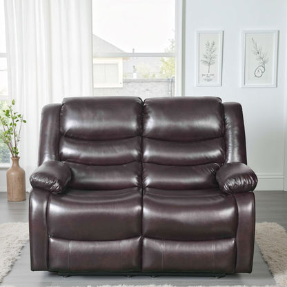 Cavello Manual Recliner Sofa Brown 2 Seater