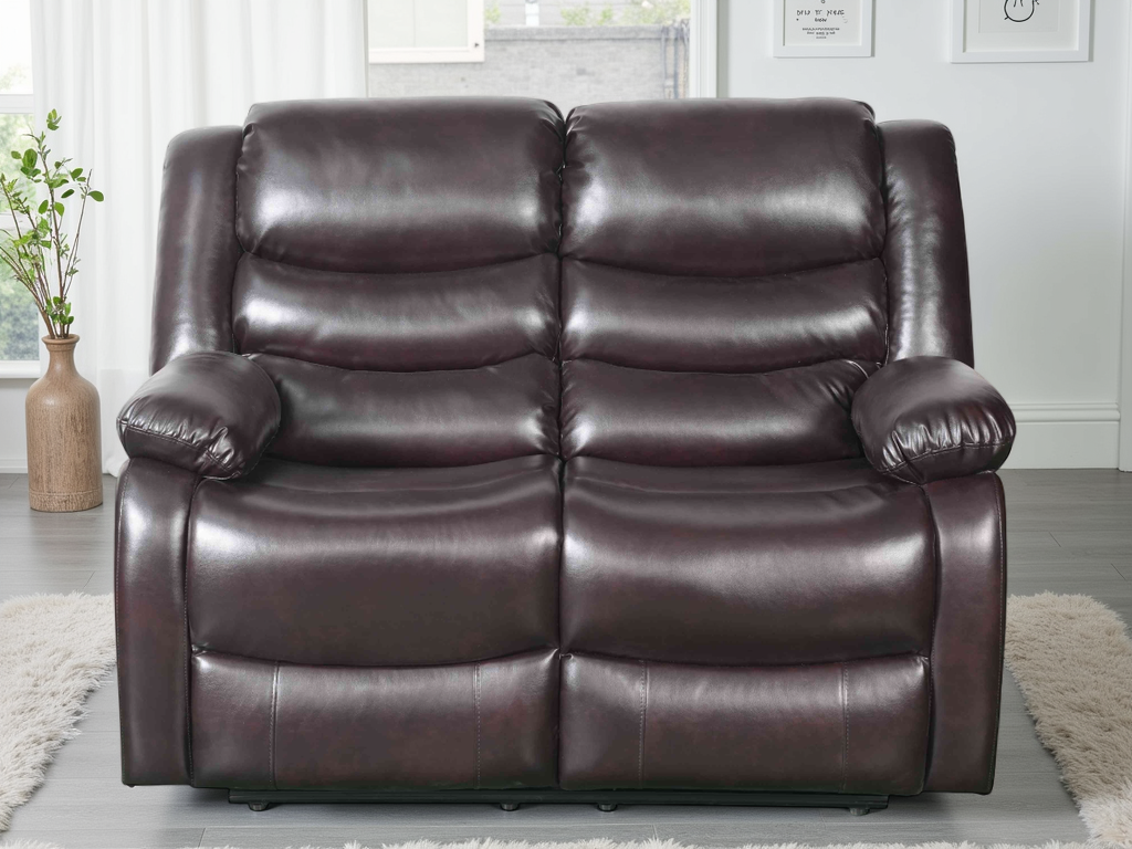 Cavello Manual Recliner Sofa Brown 2 Seater