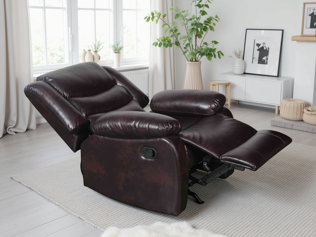 Cavello Manual Recliner Sofa Brown Armchair