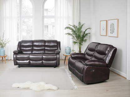Cavello Manual Recliner Sofa Brown 3+2 Set