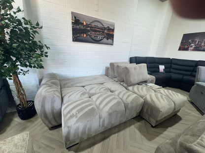 Novara Mocha Universal Corner Sofa Bed