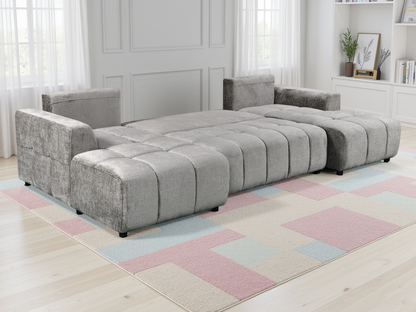 Colton Luxury Grey U Shape Corner Sofabed
