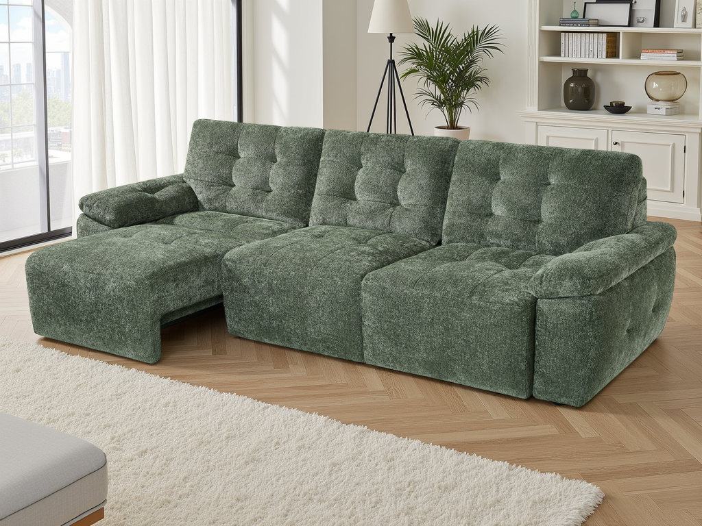 Marlow Electric Sofabed Green 3 Seater