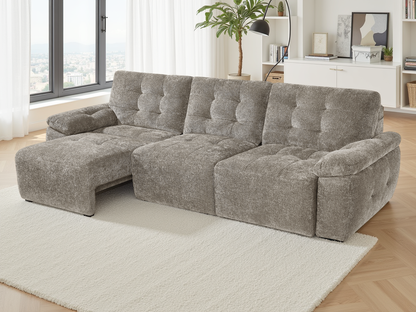 Marlow Electric Sofabed Mushroom 3 Seater