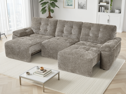 Marlow Electric Sofabed Mushroom 3 Seater