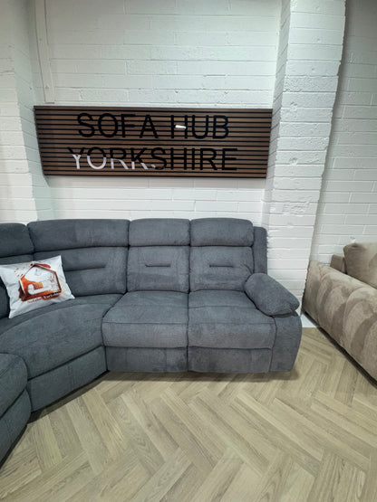 Poppy Grey Fabric Manuel Recliner Range