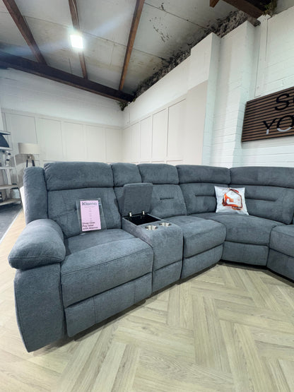 Poppy Grey Fabric Manuel Recliner Range