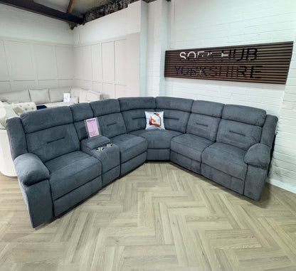 Poppy Grey Fabric Manuel Recliner Range