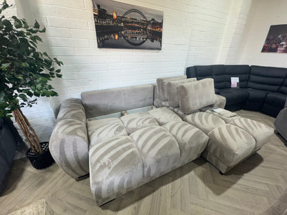 Novara Mocha Universal Corner Sofa Bed