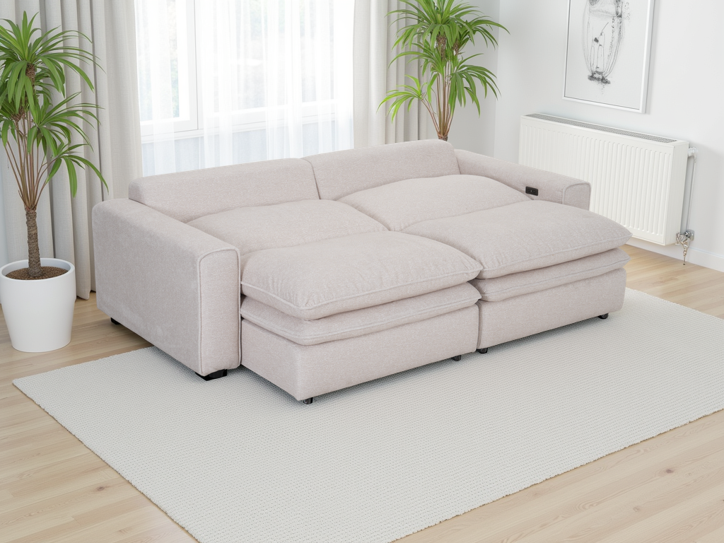 Elena Cloud Beige Electric Sofa