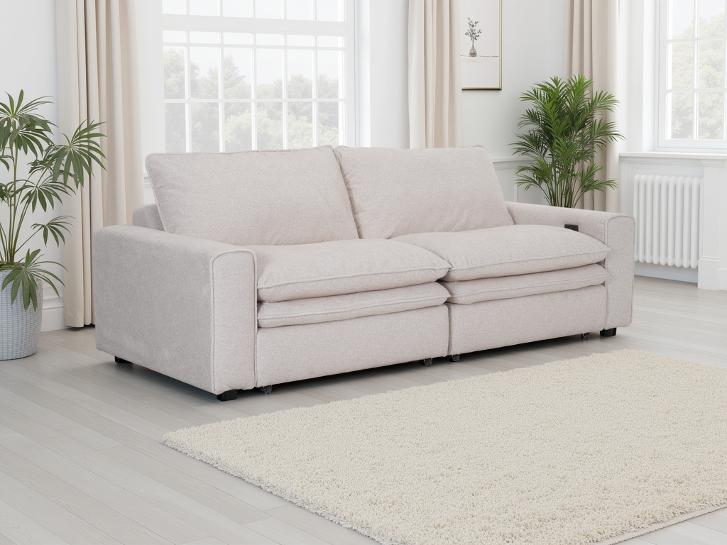 Elena Cloud Beige Electric Sofa