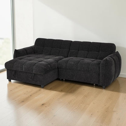 Miami Sofabed Black Universal Corner