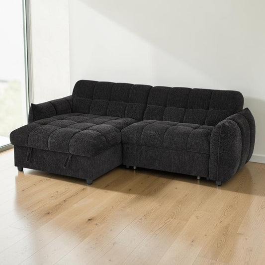 Miami Sofabed Black Universal Corner