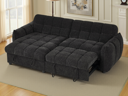 Miami Sofabed Black Universal Corner