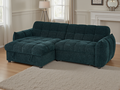 Miami Sofabed Teal Universal Corner