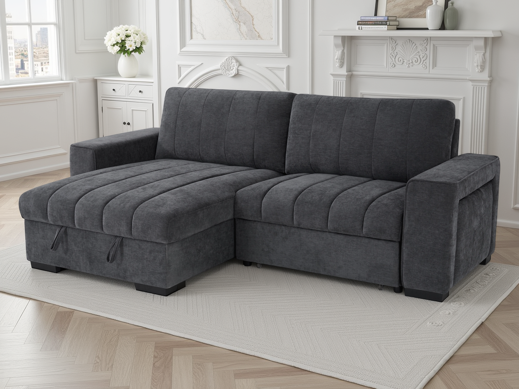 Molly Sofabed Grey Universal Corner