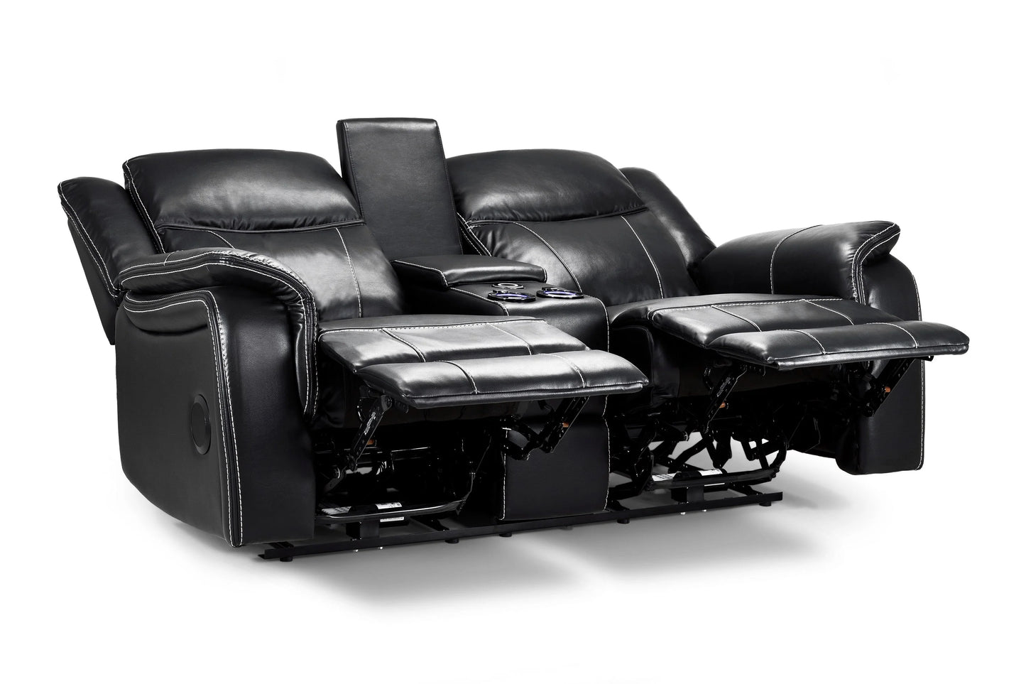 Galaxy Tech Recliner Leather 2 Seater Sofa - 2 Colours