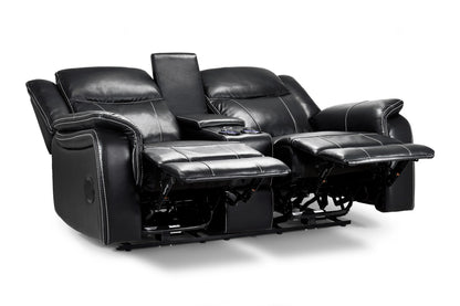Galaxy Tech Recliner Leather 2 Seater Sofa - 2 Colours