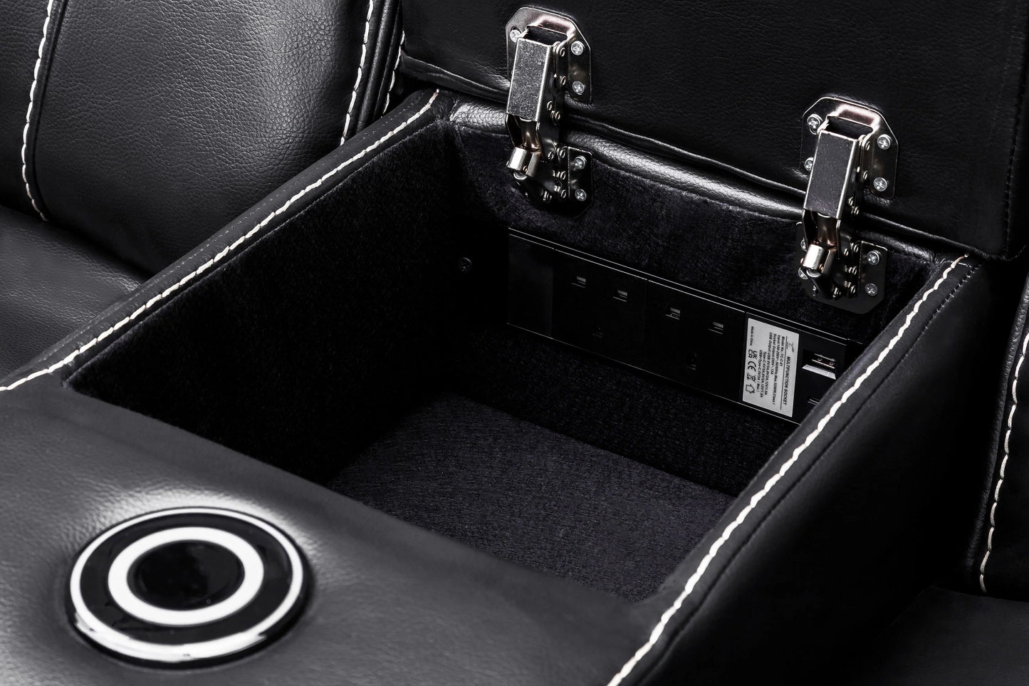 Galaxy Tech Recliner Leather 2 Seater Sofa - 2 Colours