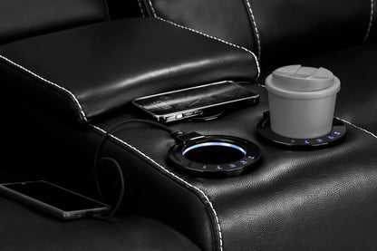 Galaxy Tech Recliner Leather 2 Seater Sofa - 2 Colours