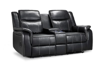 Galaxy Tech Recliner Leather 2 Seater Sofa - 2 Colours