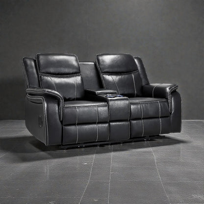 Galaxy Tech Recliner Leather 2 Seater Sofa - 2 Colours