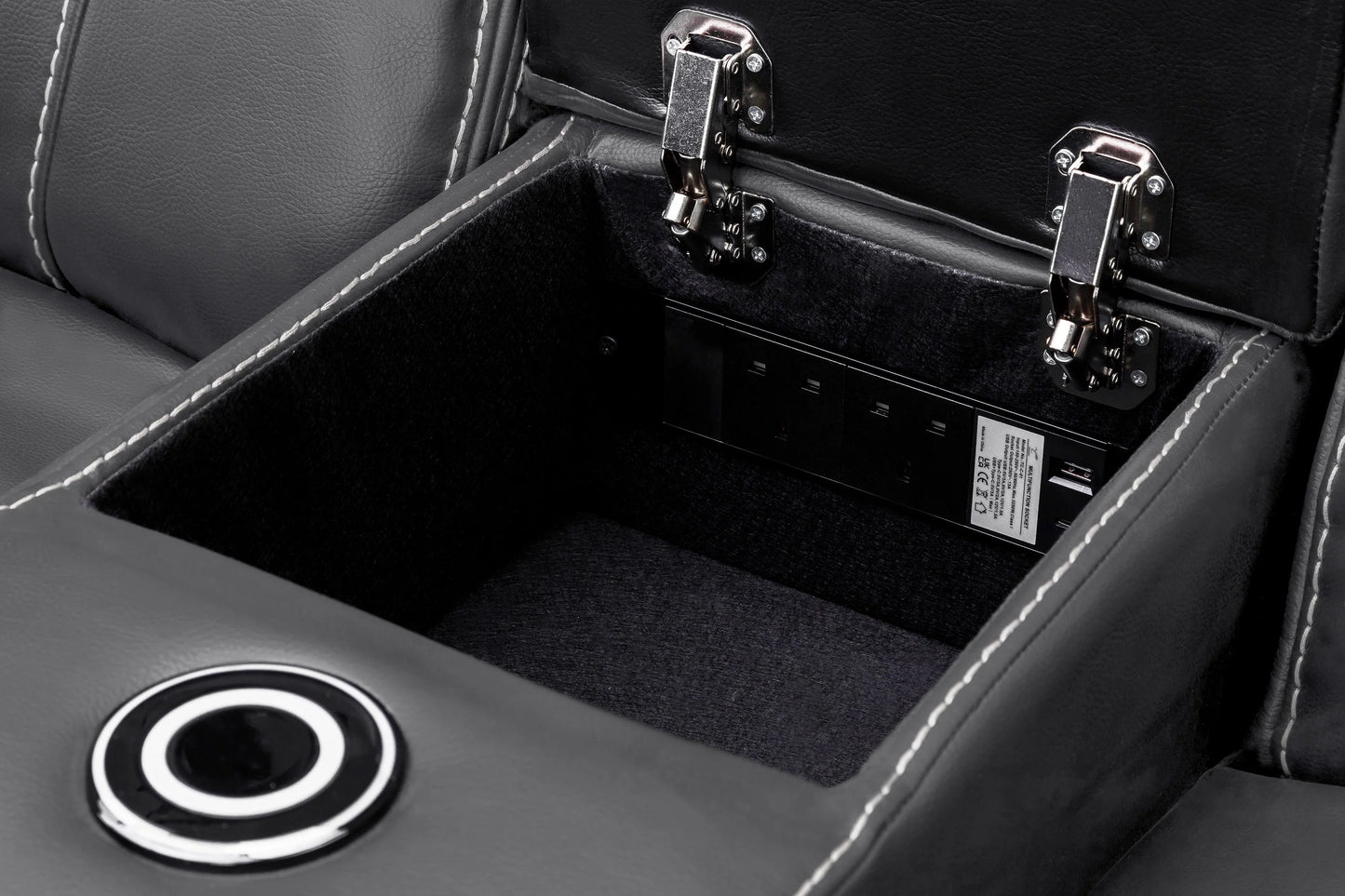 Galaxy Tech Recliner Leather 2 Seater Sofa - 2 Colours