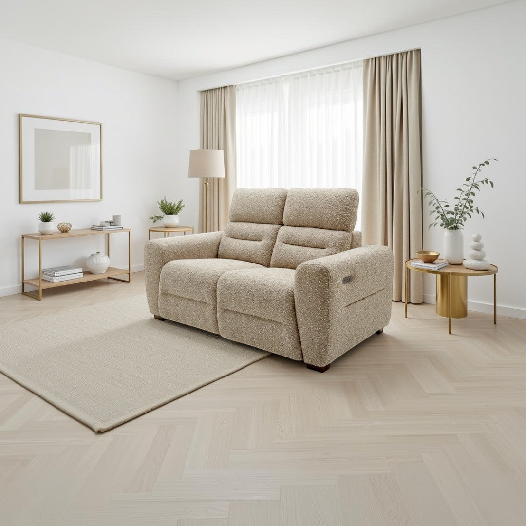 Candice Electric Recliner Beige 2 Seater