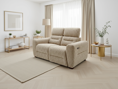 Candice Electric Recliner Beige 2 Seater