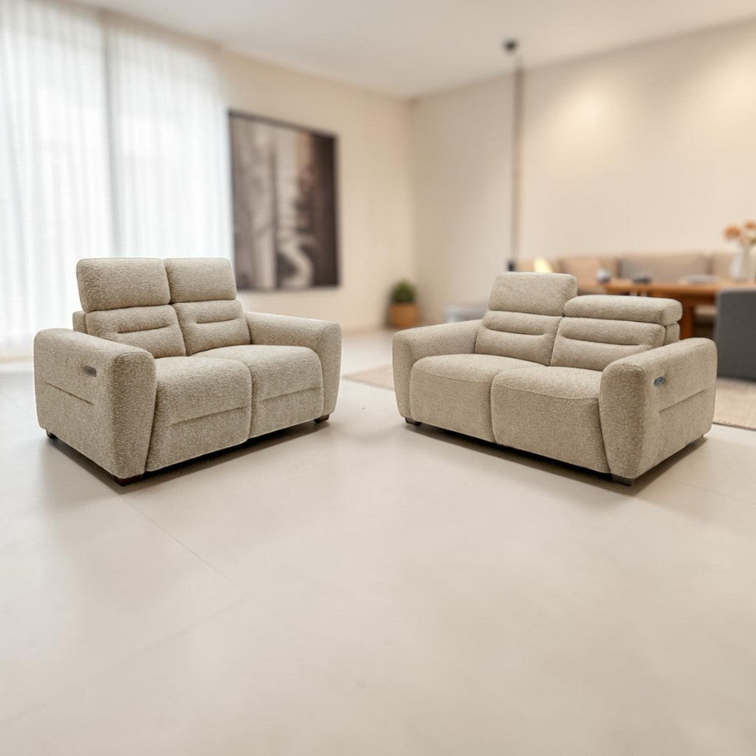 Candice Beige Electric Recliner 3+2 Sofa Set
