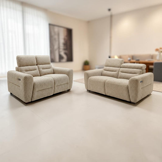 Candice Beige Electric Recliner 3+2 Sofa Set
