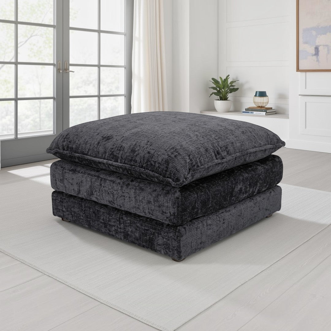Astoria Sofa Black Footstool