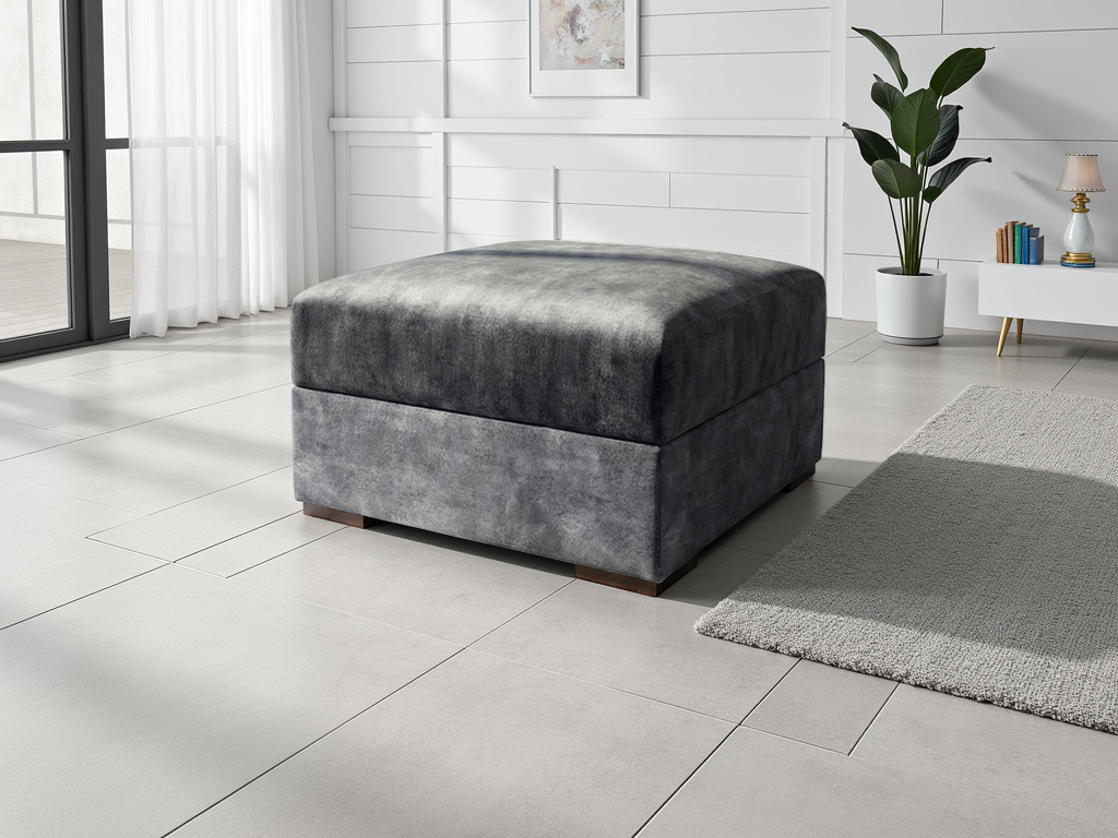 Regent Sofa Black Footstool