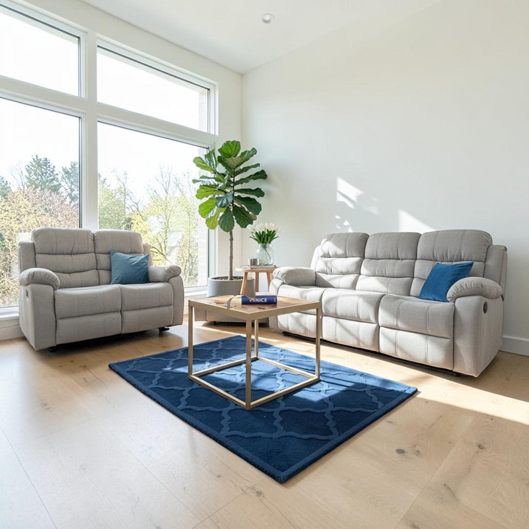 Aspen Manual Recliner Sofa Grey 3+2