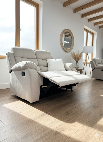 Aspen Manual Recliner Sofa Beige 3+2