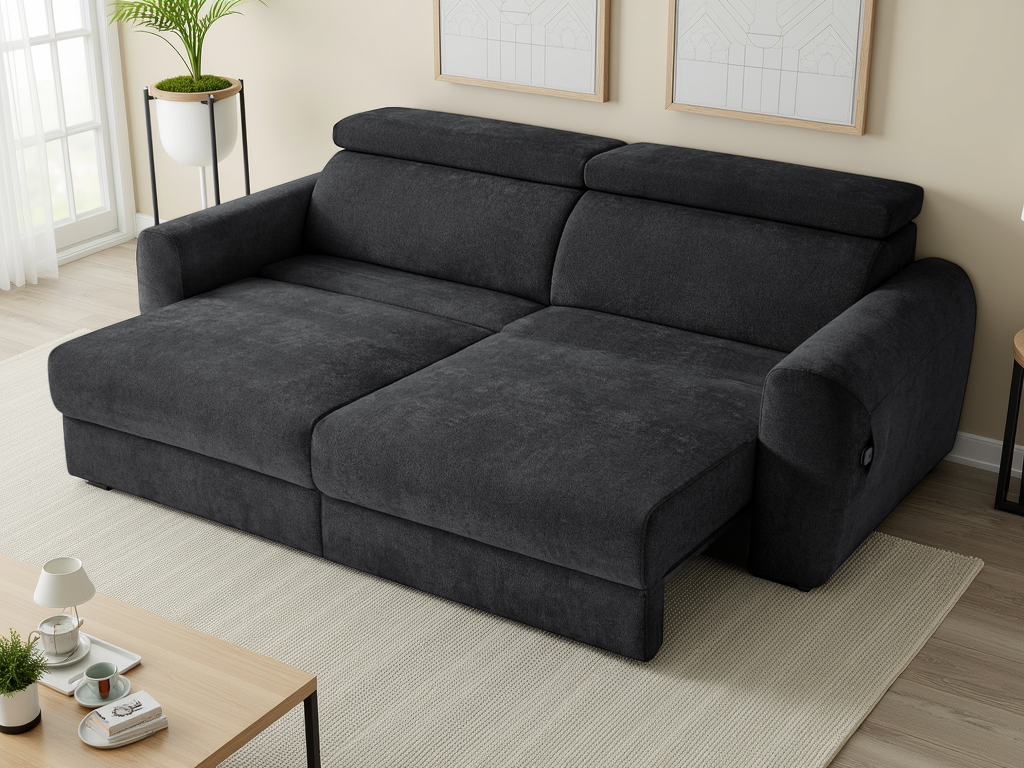 Nolan Electric Sofabed Black 3 Seater
