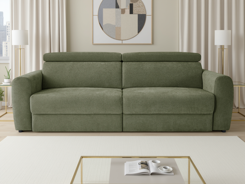Nolan Electric Sofabed Green 3 Seater