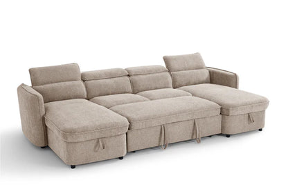 Marcella Sofabed Beige U Shape Corner
